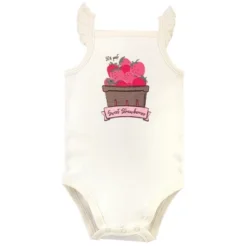 Touched By Nature Baby Girl Organic Cotton Bodysuits 5pk, Strawberries -Baby GUEST 9402f3c7 d733 4d86 a523 9b412ed4dabe