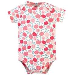 Touched By Nature Baby Girl Organic Cotton Bodysuits 5pk, Rosebud -Baby GUEST 94fa5c19 a3b2 4379 a8c5 b2709d44c9d5