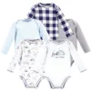 Touched By Nature Organic Cotton Long-Sleeve Bodysuits 5pk, Arctic