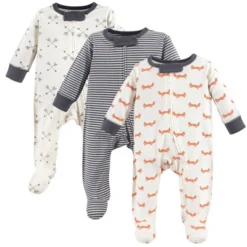 Touched By Nature Baby Boy Organic Cotton Zipper Sleep And Play 3pk, Fox -Baby GUEST 95e011cc e5e8 4cdb bc8a 754bc60550f5