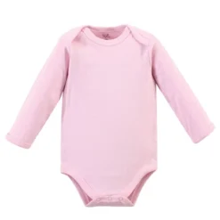 Touched By Nature Baby Girl Organic Cotton Long-Sleeve Bodysuits 5pk, Cherry Blossom