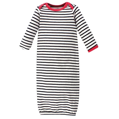 Touched By Nature Baby Girl Organic Cotton Long-Sleeve Gowns 3pk, Poppy, 0-6 Months 2 Touched By Nature Baby Girl Organic Cotton Long-Sleeve Gowns 3pk, Poppy, 0-6 Months - Image 2