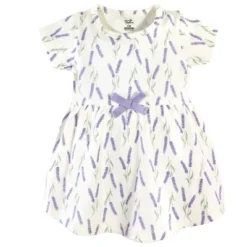 Touched By Nature Baby And Toddler Girl Organic Cotton Dress And Cardigan 2pc Set, Lavender -Baby GUEST 99a2ed0a f9fe 414d 96cc 1fba2d48e1a2