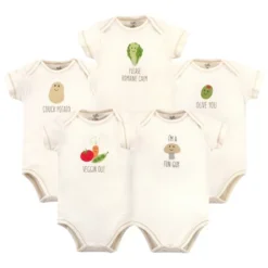 Touched By Nature Organic Cotton Bodysuits 5pk, Mushroom -Baby GUEST 9a4040e6 9f5e 400a 93cb 07c328f3dd3a