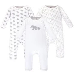 Touched By Nature Baby Organic Cotton Coveralls 3pk, Marching Elephant -Baby GUEST 9a4f5329 a25d 4065 9c0b f53e45d4d5f4