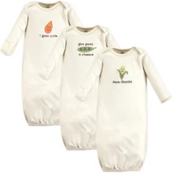 Touched By Nature Baby Organic Cotton Long-Sleeve Gowns 3pk