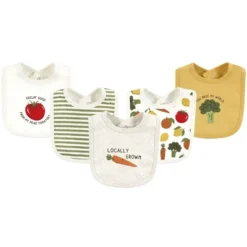 Touched By Nature Unisex Baby Organic Cotton Bibs, Happy Veggies, One Size -Baby GUEST 9f888d66 a9d2 4e35 b6ce 996c3e90099b