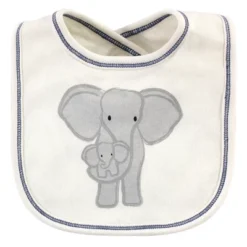 Touched By Nature Baby Organic Cotton Bibs 5pk, Elephant, One Size