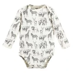 Touched By Nature Organic Cotton Long-Sleeve Bodysuits, Neutral Safari -Baby GUEST a51a7d79 44fc 4732 887b f66517d4de81