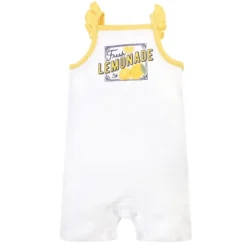 Touched By Nature Baby Girl Organic Cotton Rompers 3pk, Lemon Tree -Baby GUEST a707df7a c149 42e7 8055 0902d62d4ee9