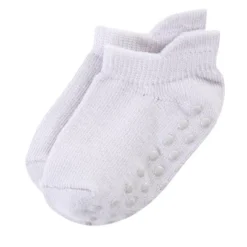 Touched By Nature Baby And Toddler Girl Organic Cotton Socks With Non-Skid Gripper For Fall Resistance, Solid Pink Coral -Baby GUEST a8f6b3fd 14b4 4b80 84b6 acab8f3cf8cd