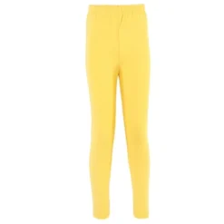 Touched By Nature Baby, Toddler, Big Kids And Youth Girl Organic Cotton Leggings 4pk, Lemon Tree