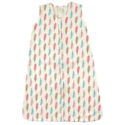 Touched By Nature Baby Girl Organic Cotton Sleeveless Wearable Sleeping Bag, Sack, Blanket, Feathers