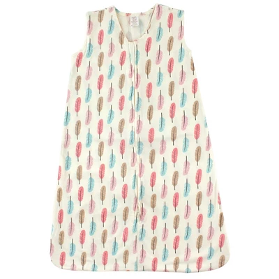 Touched By Nature Baby Girl Organic Cotton Sleeveless Wearable Sleeping Bag, Sack, Blanket, Feathers 1 Touched By Nature Baby Girl Organic Cotton Sleeveless Wearable Sleeping Bag, Sack, Blanket, Feathers