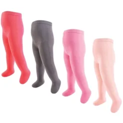 Touched By Nature Toddler And Kids Girl Organic Cotton Tights, Coral Charcoal -Baby GUEST aae7779a d03b 496f 8ab8 c4388a9df0e6 1