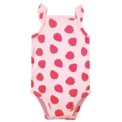 Touched By Nature Baby Girl Organic Cotton Bodysuits 5pk, Strawberries -Baby GUEST aaf98ead 7ce5 45b8 9475 bc81e48d19c9