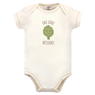 Touched By Nature Organic Cotton Bodysuits 5pk, Corn 4 Touched By Nature Organic Cotton Bodysuits 5pk, Corn - Image 4