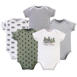 Touched By Nature Baby Boy Organic Cotton Bodysuits 5pk, Happy Camper -Baby GUEST aebf330f 083a 4ba8 b8d5 df1421b02443