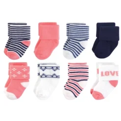 Touched By Nature Baby Girl Organic Cotton Socks, Love