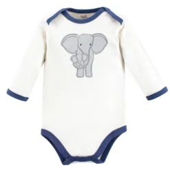 Touched By Nature Organic Cotton Long-Sleeve Bodysuits 3pk, Elephant -Baby GUEST b1e13541 b583 437c 89c9 4fd187c67a79