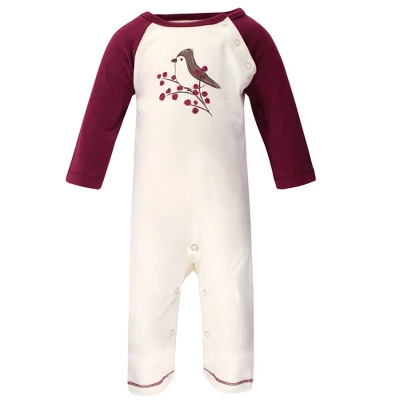 Touched By Nature Baby Girl Organic Cotton Coveralls 3pk, Berry Branch 3 Touched By Nature Baby Girl Organic Cotton Coveralls 3pk, Berry Branch - Image 3