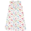 Touched By Nature Baby Girl Organic Cotton Sleeveless Wearable Sleeping Bag, Sack, Blanket, Butterflies