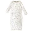Touched By Nature Baby Organic Cotton Long-Sleeve Gowns 3pk, Farm Friends, 0-6 Months