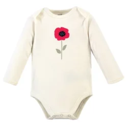 Touched By Nature Baby Girl Organic Cotton Long-Sleeve Bodysuits 5pk, Poppy -Baby GUEST b78e3f21 0c3d 4191 ba47 622eee592509
