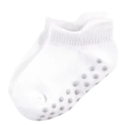 Touched By Nature Baby And Toddler Boy Organic Cotton Socks With Non-Skid Gripper For Fall Resistance, Solid Black Gray -Baby GUEST b7921c76 9ba8 4f70 9a16 917a6e937cb1