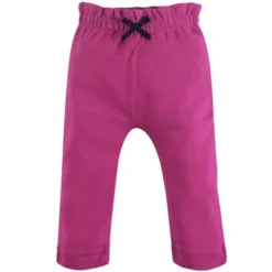 Touched By Nature Baby And Toddler Girl Organic Cotton Pants 4pk, Black Berry -Baby GUEST b8c414d7 5e9a 4e81 9e5a 9fac88183ae2