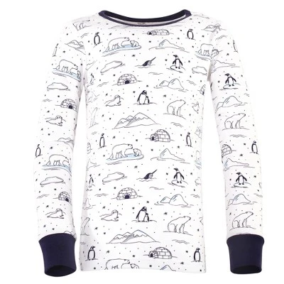 Touched By Nature Baby, Toddler And Kids Unisex Organic Cotton Tight-Fit Pajama Set, Arctic 2 Touched By Nature Baby, Toddler And Kids Unisex Organic Cotton Tight-Fit Pajama Set, Arctic - Image 2