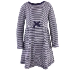 Touched By Nature Big Girls And Youth Organic Cotton Long-Sleeve Dresses 2pk, Navy Floral -Baby GUEST bfb34af5 c405 44a9 b2b7 3818a0b4e21d