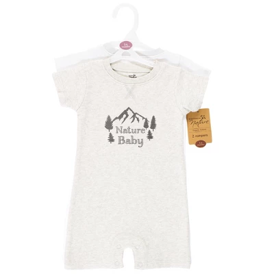 Touched By Nature Unisex Baby Organic Cotton Rompers, Nature Baby 1 Touched By Nature Unisex Baby Organic Cotton Rompers, Nature Baby