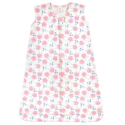 Touched By Nature Baby Girl Organic Cotton Sleeveless Wearable Sleeping Bag, Sack, Blanket, Pink Rose 2 Touched By Nature Baby Girl Organic Cotton Sleeveless Wearable Sleeping Bag, Sack, Blanket, Pink Rose - Image 2