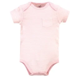 Touched By Nature Baby Girl Organic Cotton Bodysuits 5pk, Girl Elephant