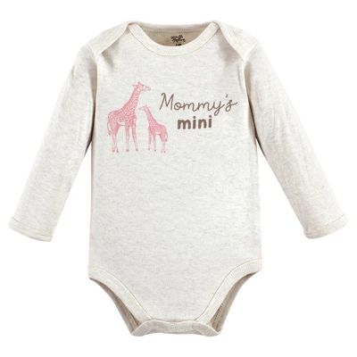 Touched By Nature Infant Girl Organic Cotton Long-Sleeve Bodysuits, Girl Safari 2 Touched By Nature Infant Girl Organic Cotton Long-Sleeve Bodysuits, Girl Safari - Image 2