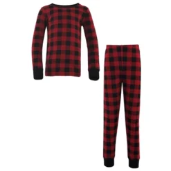 Touched By Nature Baby, Toddler And Kids Unisex Organic Cotton Tight-Fit Pajama Set, Buffalo Plaid -Baby GUEST c77541f6 ae32 4a4e 9a1e c01ae14bb86d