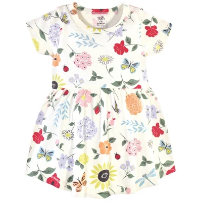 Touched By Nature Baby And Toddler Girl Organic Cotton Short-Sleeve Dresses 2pk, Flutter Garden 2 Touched By Nature Baby And Toddler Girl Organic Cotton Short-Sleeve Dresses 2pk, Flutter Garden - Image 2
