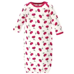 Touched By Nature Infant Girl Organic Cotton Gowns, Petals, Preemie-Newborn