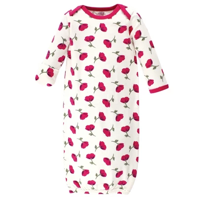 Touched By Nature Infant Girl Organic Cotton Gowns, Petals, Preemie-Newborn 1 Touched By Nature Infant Girl Organic Cotton Gowns, Petals, Preemie-Newborn