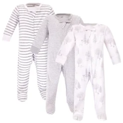 Touched By Nature Baby Organic Cotton Zipper Sleep And Play 3pk, Gray Woodland -Baby GUEST d07a52fc 863e 441f ba58 177b4325e68b