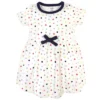 Touched By Nature Baby And Toddler Girl Organic Cotton Short-Sleeve Dresses 2pk, Colorful Dot