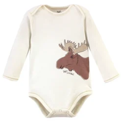 Touched By Nature Baby Boy Organic Cotton Long-Sleeve Bodysuits 5pk, Moose -Baby GUEST d2cc9dee b212 4c6c b19d 7c8828dc6ffc