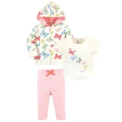 Touched By Nature Baby And Toddler Girl Organic Cotton Hoodie, Bodysuit Or Tee Top, And Pant, Butterflies Toddler -Baby GUEST d2fdcc30 90ad 4984 9c3d c87a26edd685