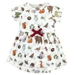 Touched By Nature Baby Girls Organic Cotton Dress And Cardigan, Woodland Alphabet -Baby GUEST d3121fd0 42d3 47ed 8811 fa55bdc72037