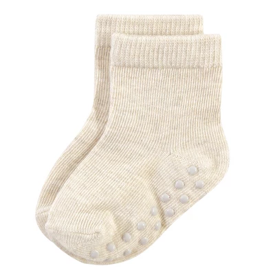 Touched By Nature Baby And Toddler Boy Organic Cotton Socks With Non-Skid Gripper For Fall Resistance, Solid Black Blue 6 Touched By Nature Baby And Toddler Boy Organic Cotton Socks With Non-Skid Gripper For Fall Resistance, Solid Black Blue - Image 6