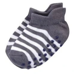 Touched By Nature Baby And Toddler Boy Organic Cotton Socks With Non-Skid Gripper For Fall Resistance, Blue Black -Baby GUEST d7d8fbab 7099 4862 b58d 60c5b10da6e1