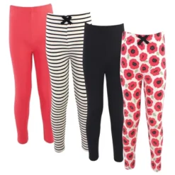 Touched By Nature Baby, Toddler, Big Kids And Youth Girl Organic Cotton Leggings 4pk, Poppy -Baby GUEST d9442dfe 98a6 4a52 b031 801570ffd108