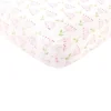 Touched By Nature Baby Girl Organic Cotton Crib Sheet, Flower, One Size