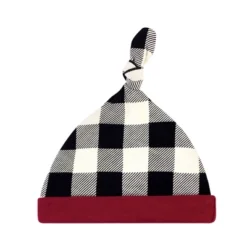 Touched By Nature Baby Boy Organic Cotton Swaddle Blanket And Headband Or Cap, Black Plaid, One Size -Baby GUEST e0c858f1 9637 440b 9bc2 94d617691504